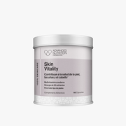 Bote de suplementos Skin Vitality de Advanced Nutrition Programme, un multivitamínico con 60 cápsulas para la salud general de la piel