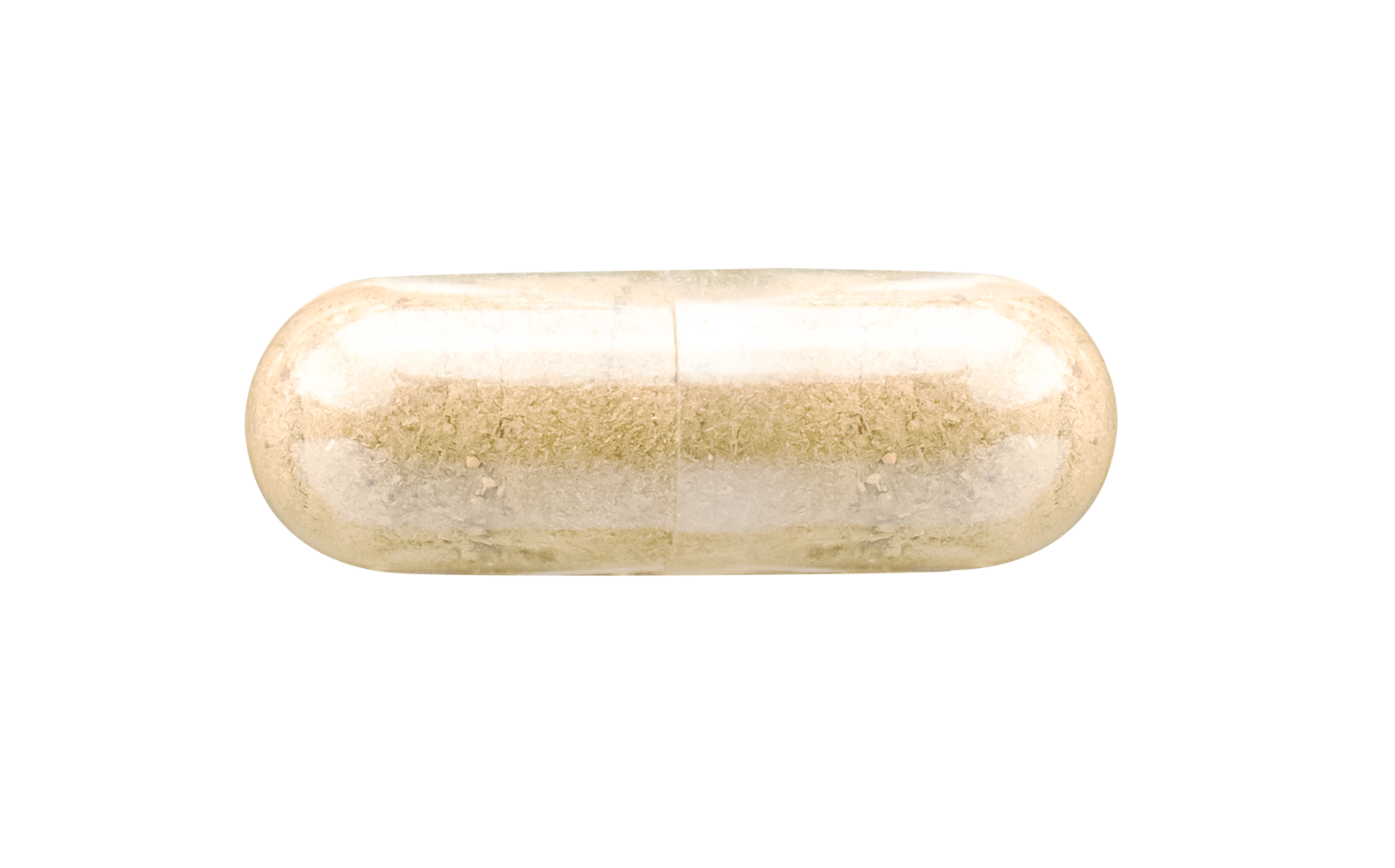 Detalle de una cápsula individual de Skin Collagen Synergy, permitiendo apreciar su forma y color específico para este tratamiento de Advanced Nutrition Programme.