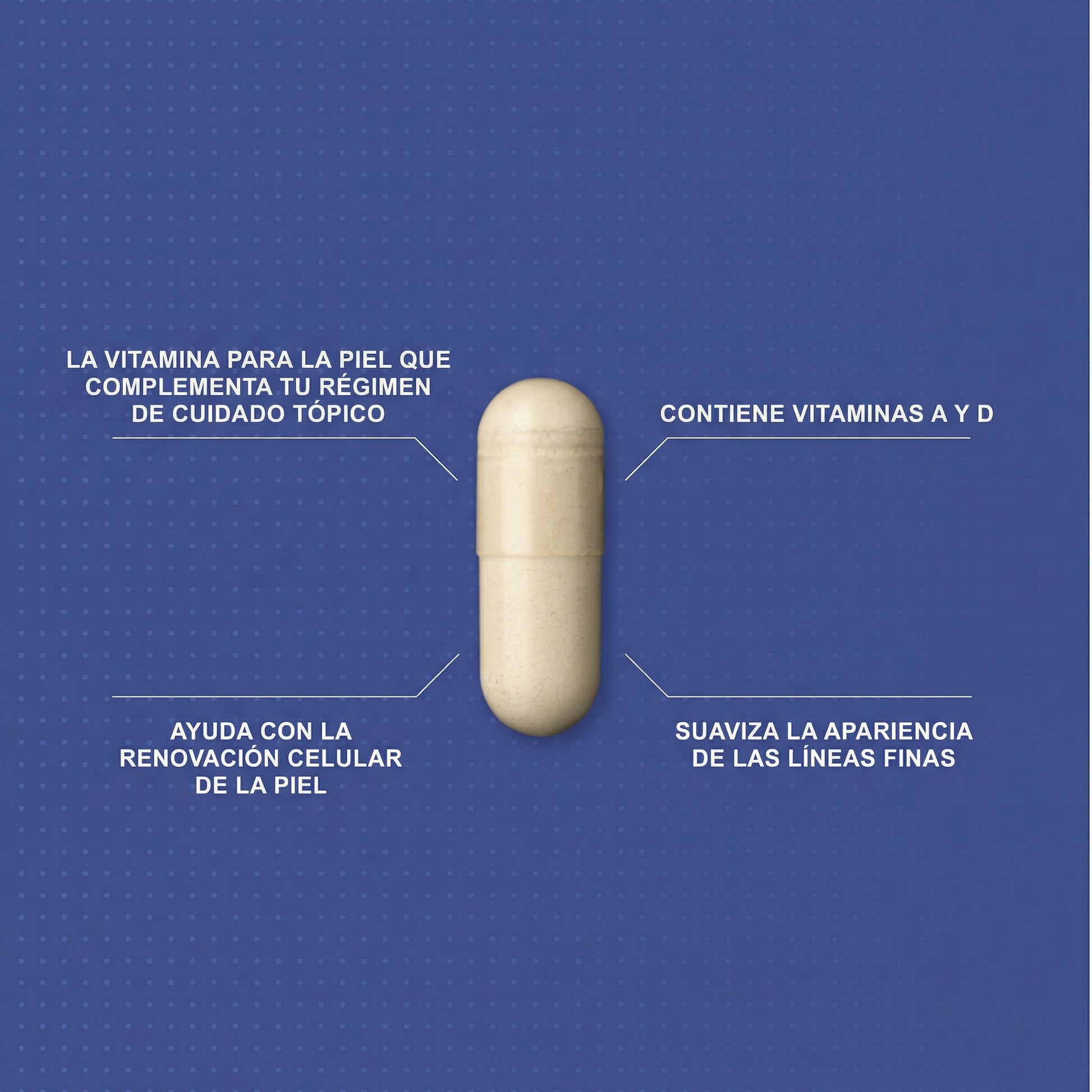 Lista detallada de los ingredientes de Skin Vit A+ destacando la combinación de vitamina A y vitamina D para la salud cutánea